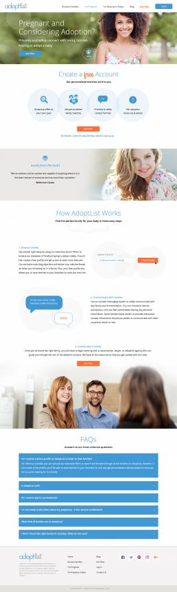 AdoptList Responsive Web Design