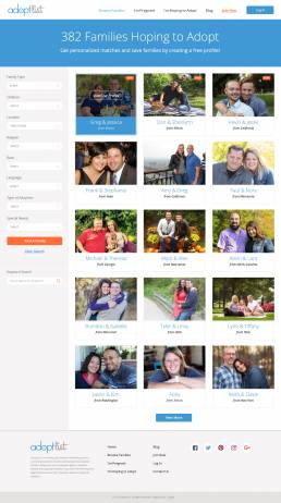 AdoptList Responsive Web Design