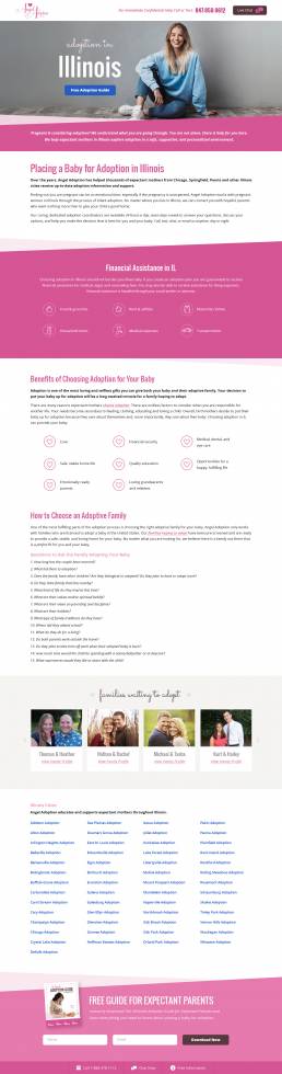 Angel Adoption State Landing Page
