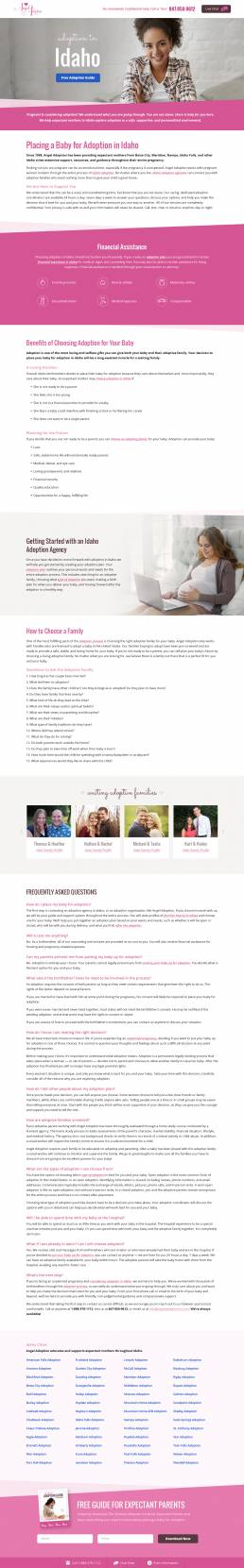Angel Adoption State Landing Page