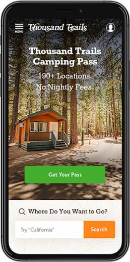 Thousand Trails Responsive Web Design