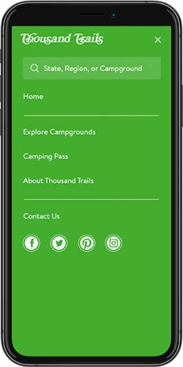 Thousand Trails Responsive Web Design
