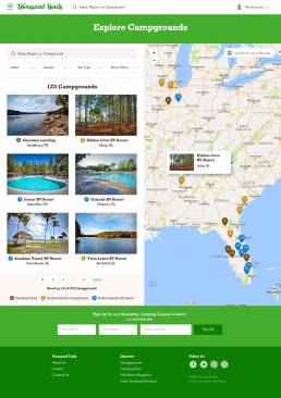 Thousand Trails Responsive Web Design